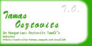 tamas osztovits business card